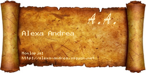 Alexa Andrea névjegykártya
