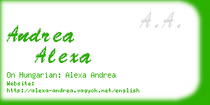 andrea alexa business card